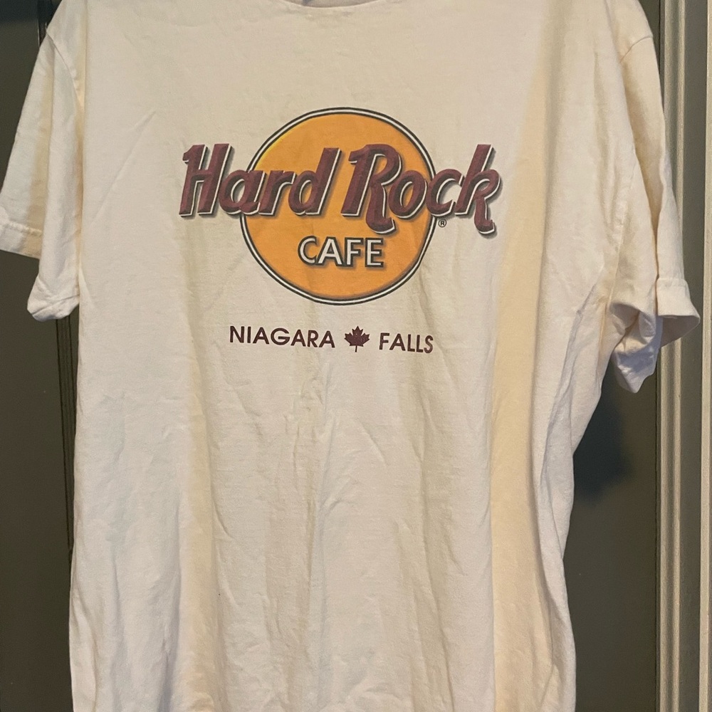 Hard Rock Cafe Cream and Orange Tee
